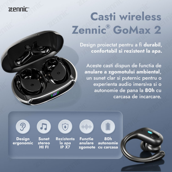 Casti Wireless sport Zennic® GoMax 2